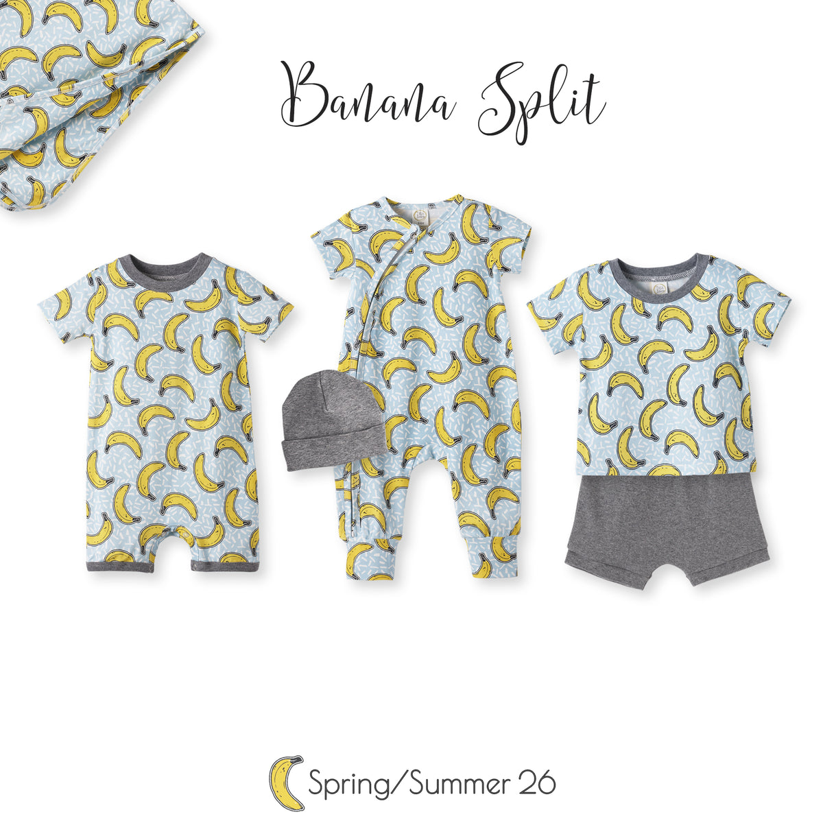 Banana Split Bamboo Stroller Blanket for Babies