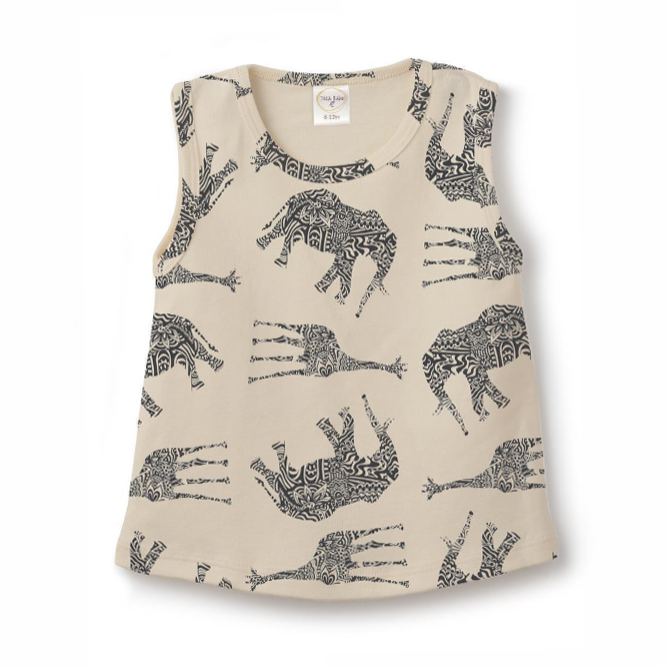 Boy's Elephant Cotton Tank Top 3-6M