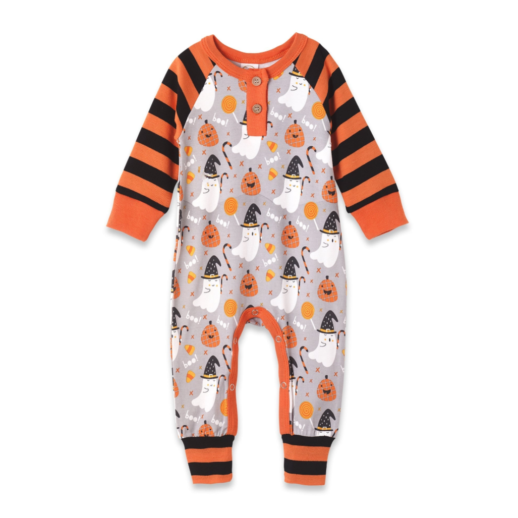 Baby's Halloween Boo Bamboo Romper - Newborn