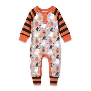 Baby's Halloween Boo Bamboo Romper - Newborn