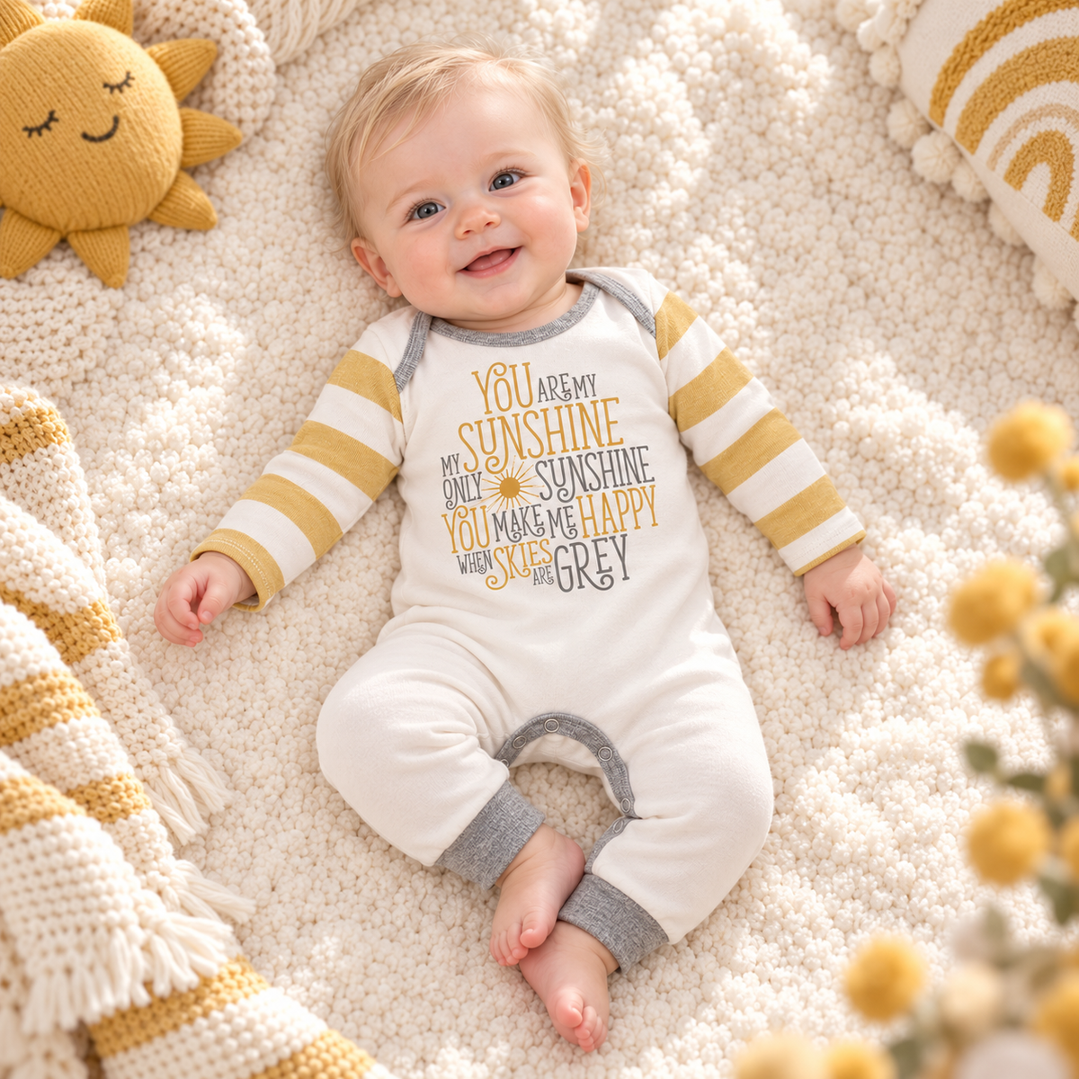 You Are My Sunshine Cotton Romper