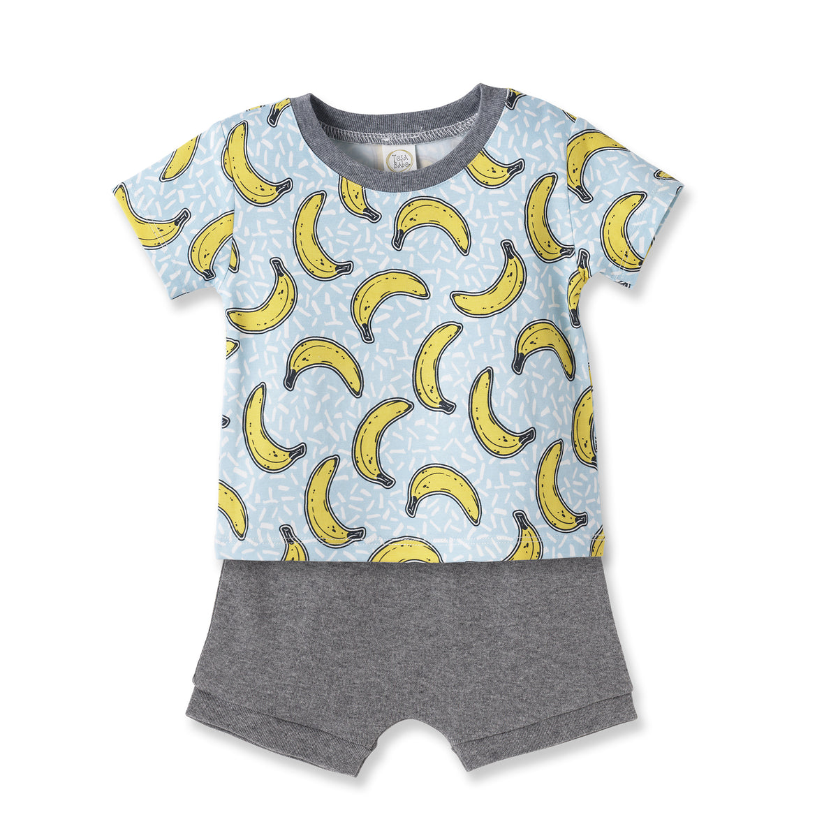 Banana Split Bamboo T-Shirt & Cotton Shorts Set for Boys