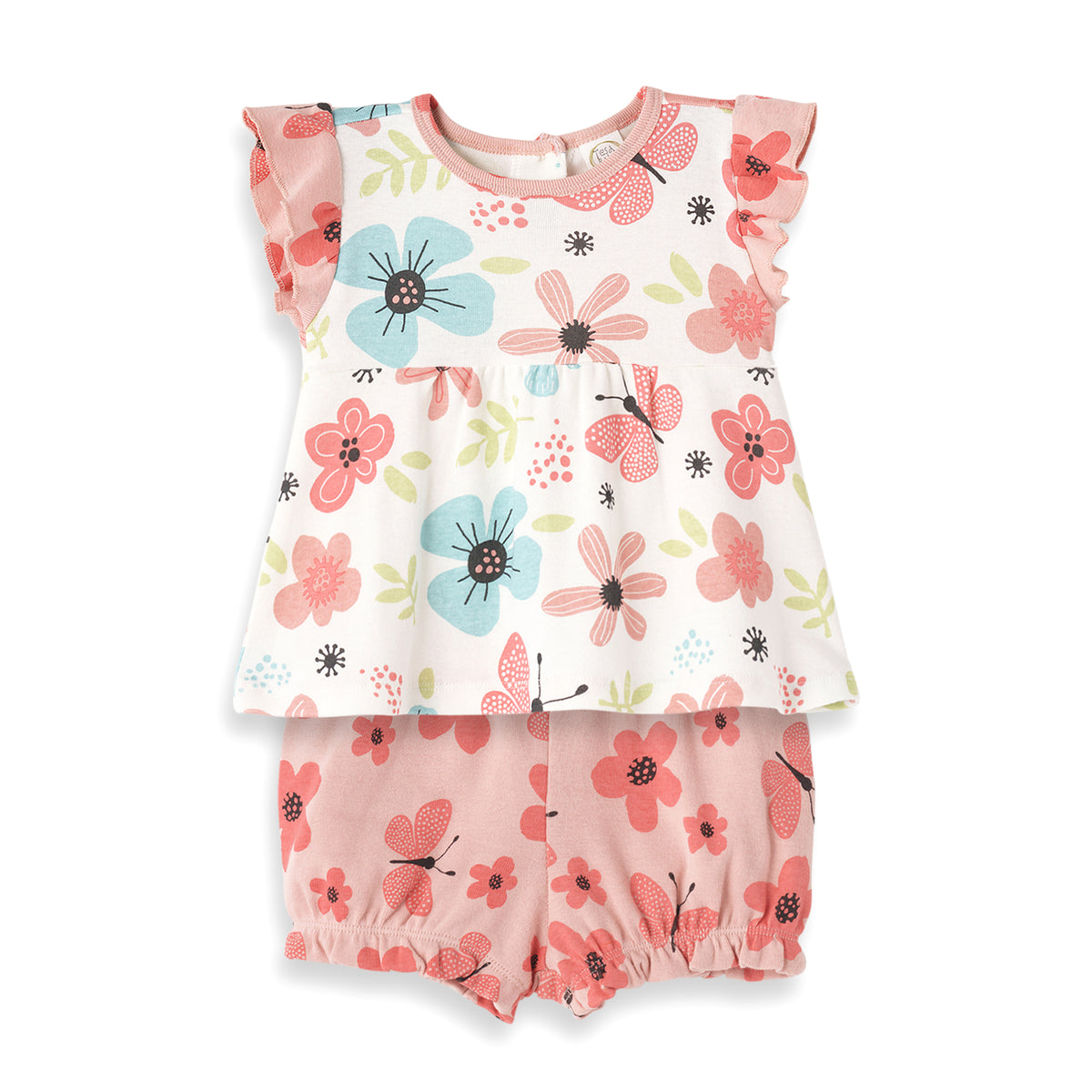 Butterflies & Blooms Top & Shorts