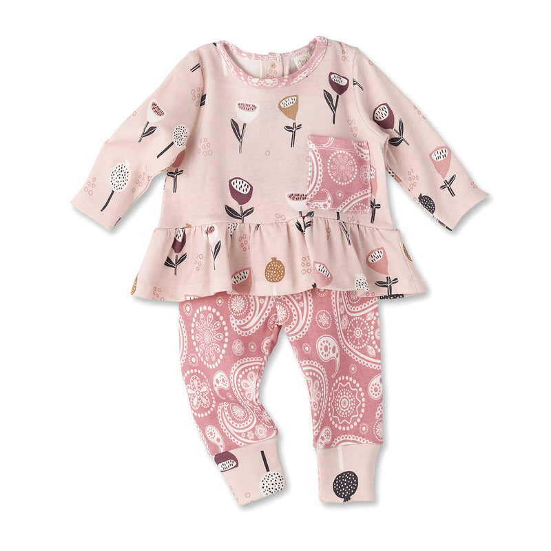 Lavish Lilies Girl's 2-Piece Set - 4Y