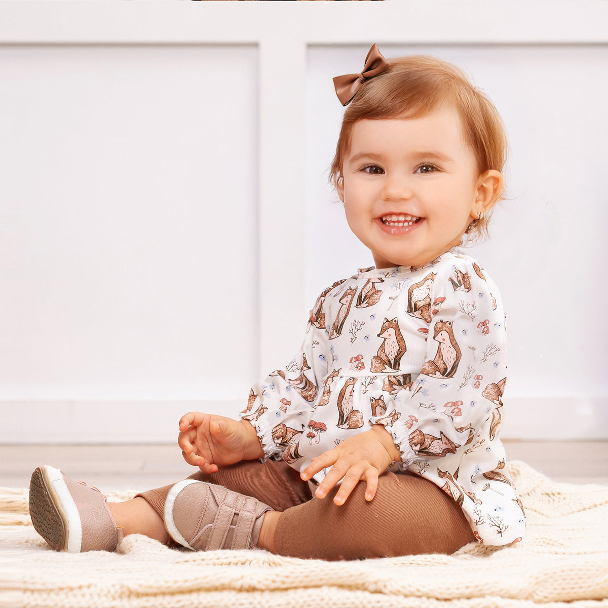 Bamboo Woodland Fox Top & Cotton Leggings Baby Set