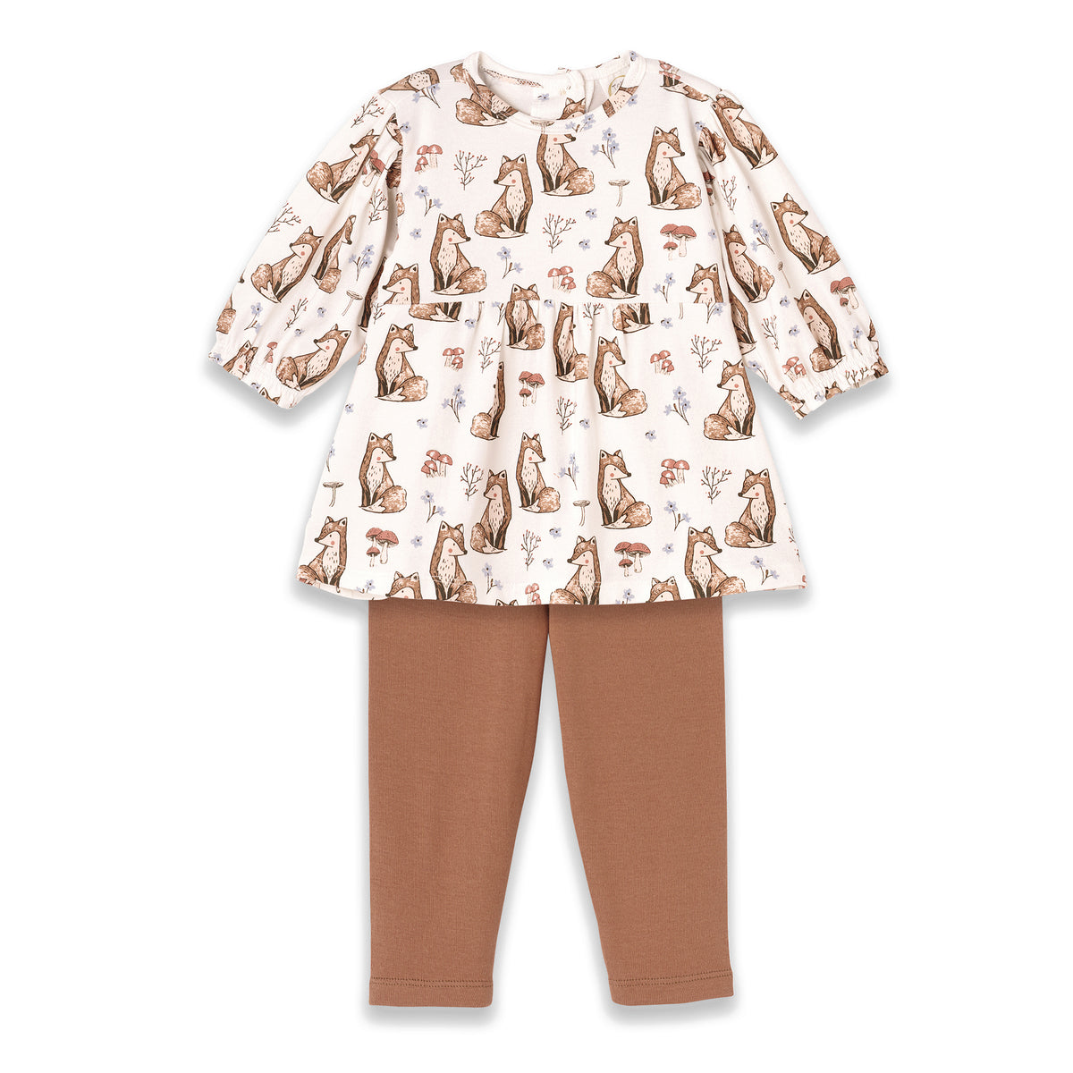 Bamboo Woodland Fox Top & Cotton Leggings Baby Set