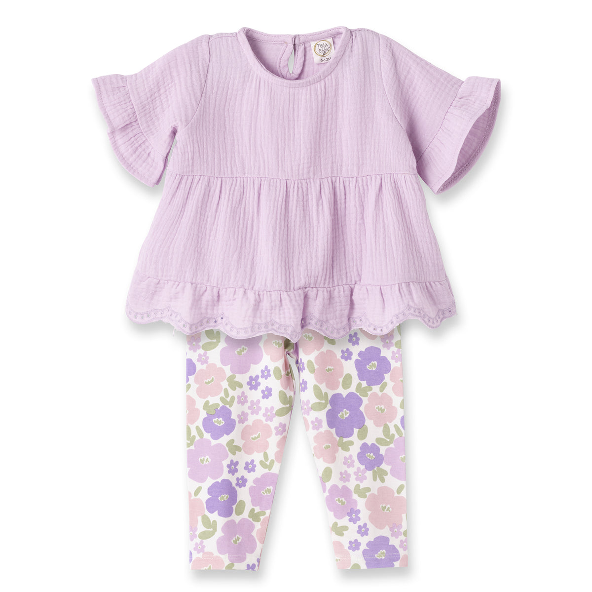 Girl's Flower Frolic Top & Leggings Set