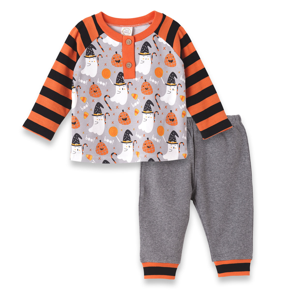 Halloween Boo Toddler Outfit – Bamboo Tee & Cotton Pants