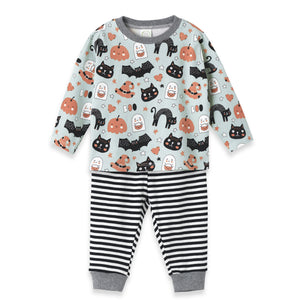 Halloween 🎃 Baby Boy Outfit – Bamboo Tee & Cotton Pants
