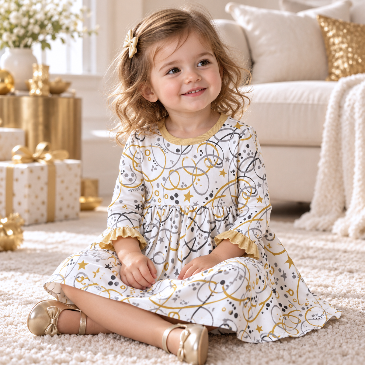 Baby Girl's Celebrate New Year Bamboo Dress