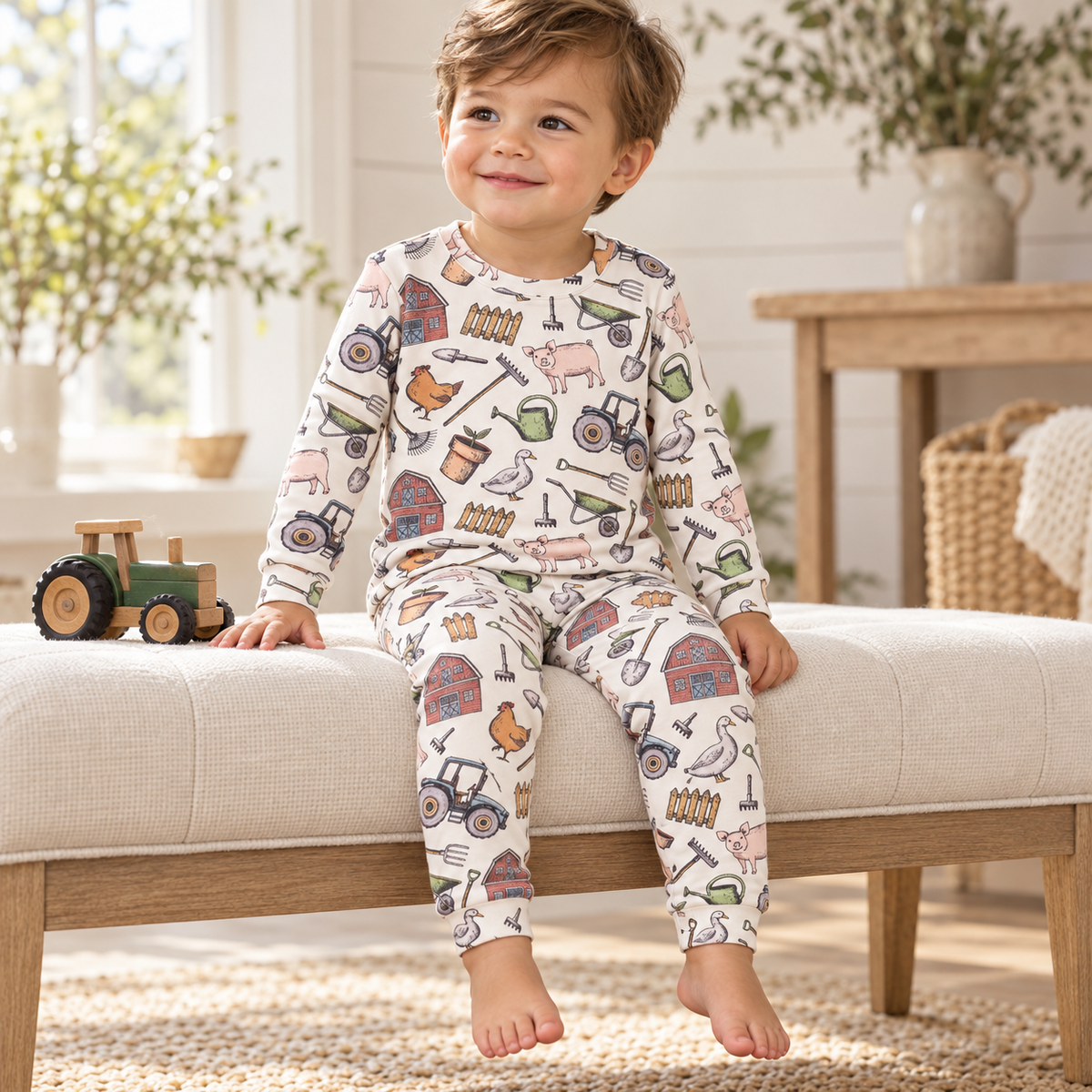 Farmer's Market Kids Bamboo Pajama Set 18M-6Y
