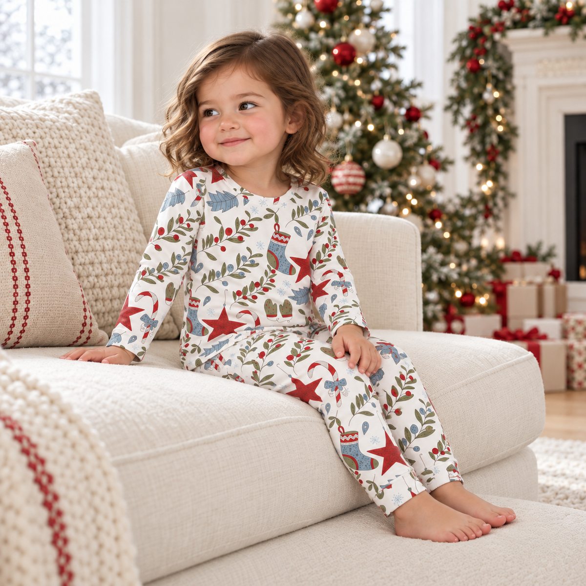 Christmas Kids’ Bamboo Pajama Set – 2T - Clearance • Runs Small