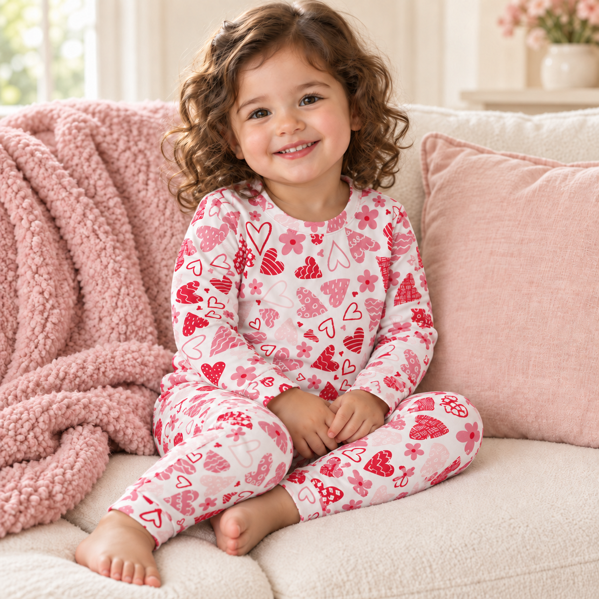 Girls’ Sweetheart Bamboo Blend Pajama Set