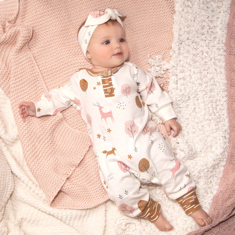 Wilderness Girl's Henley Romper 0-3 months