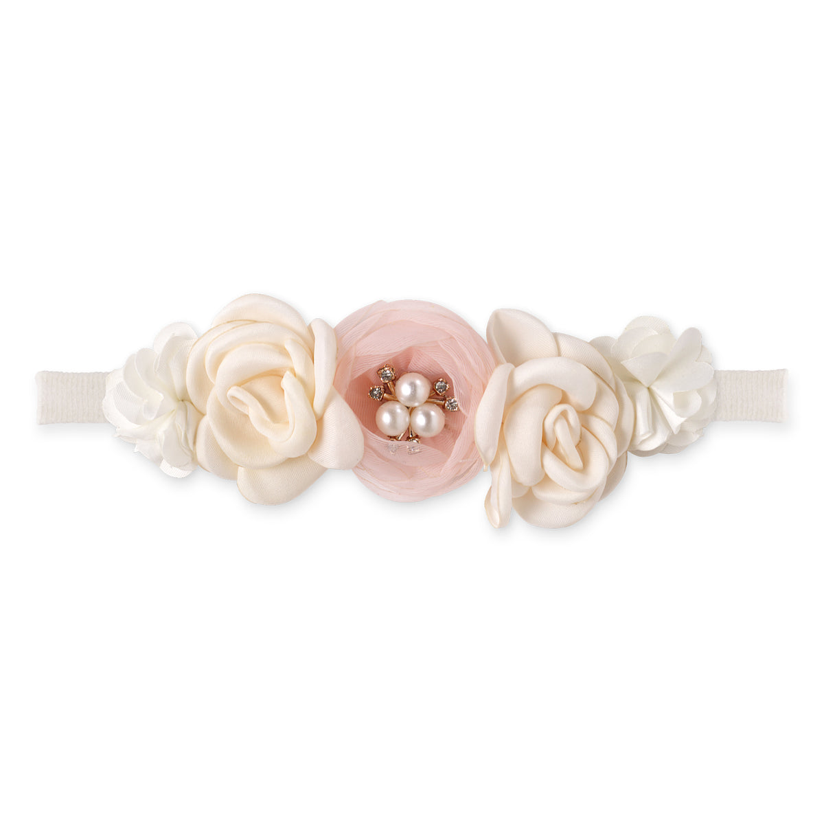 Baby Girl Headbands with Faux Flowers & Delicate Sparkle