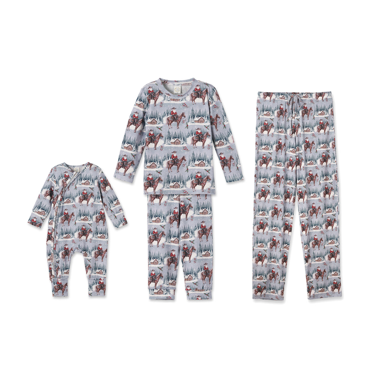 Cowboy Christmas Family Matching Soft Bamboo Pajamas