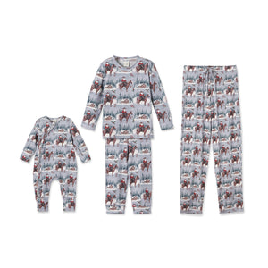 Cowboy Christmas Family Matching Soft Bamboo Pajamas