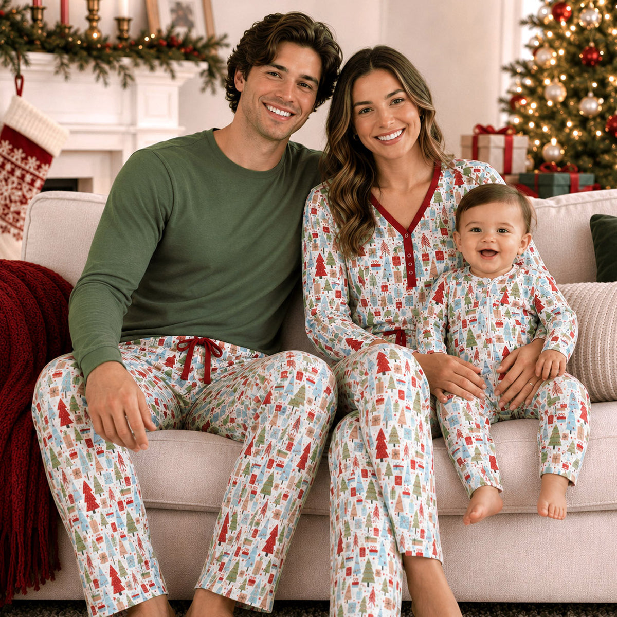 Christmas Merry Family Matching Ultra-Soft Bamboo Pajamas