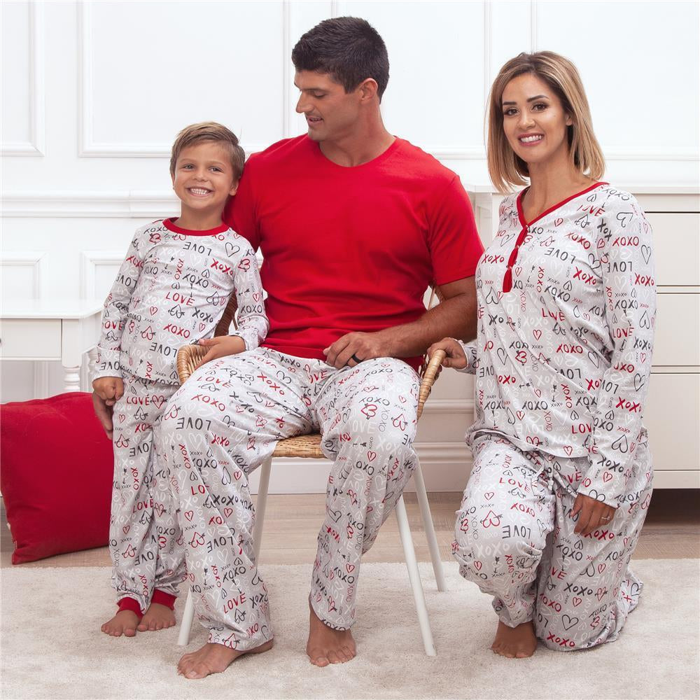 LOVE Women's Valentine's V-Neck Bamboo Pajama Set