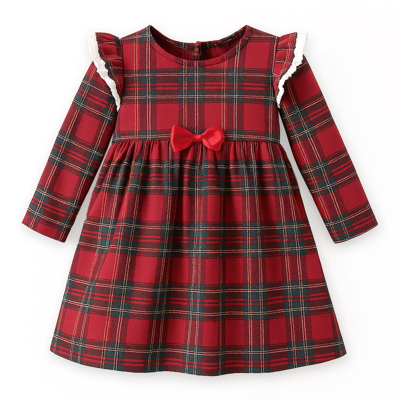 Christmas Bamboo Holiday Dress – Classic Red Plaid Charm – Tesa Babe