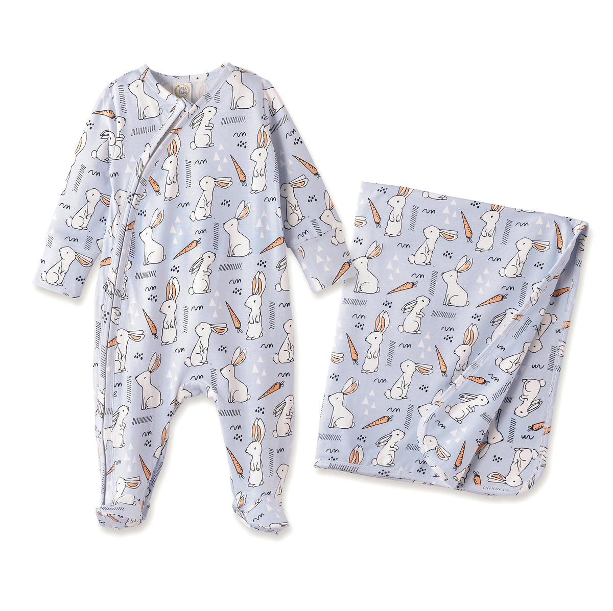 Bunny Baby Romper & Stroller Blanket Set (2-Piece) – Ultra-Soft Bamboo Easter Outfit