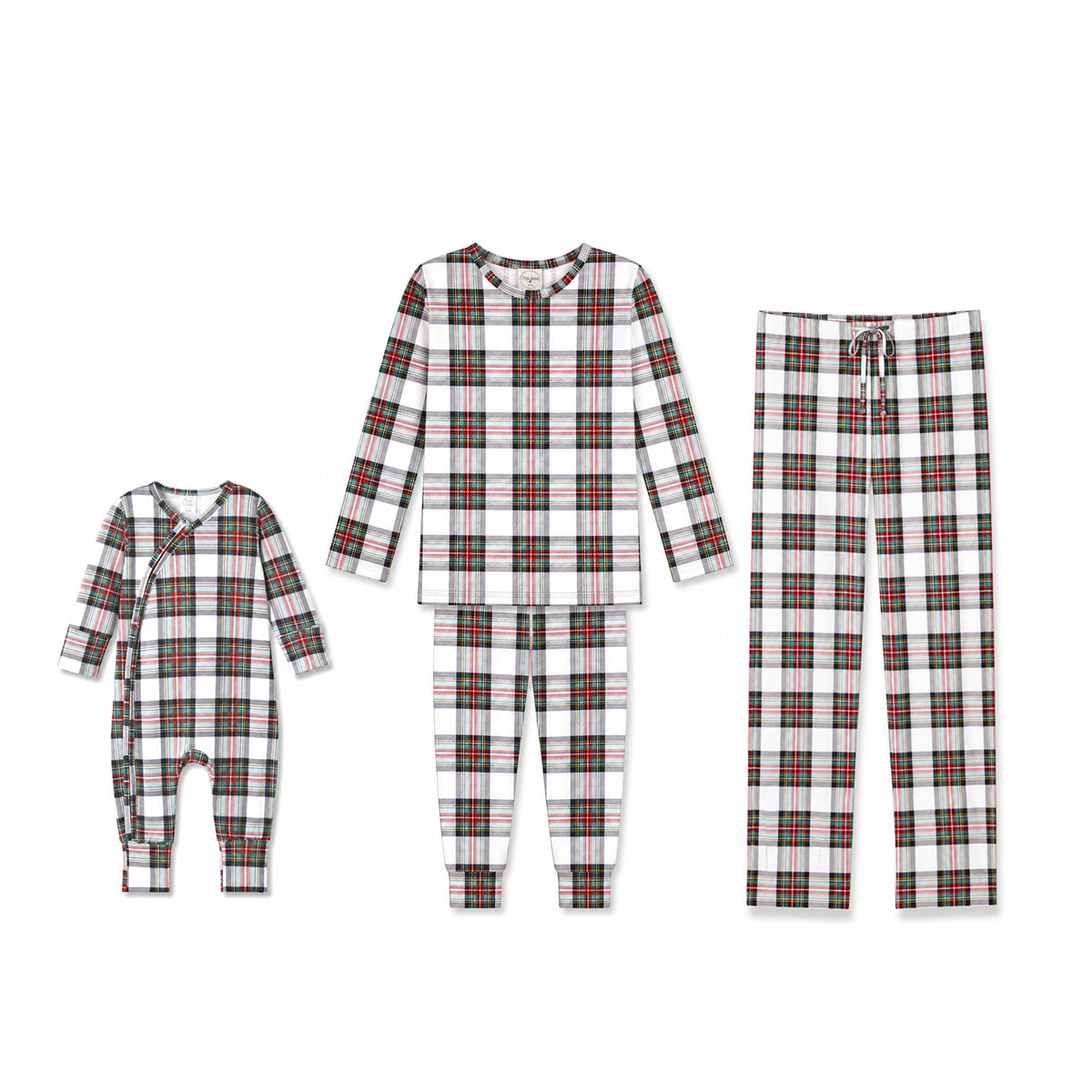 Christmas Plaid Family Matching Soft Bamboo Pajamas