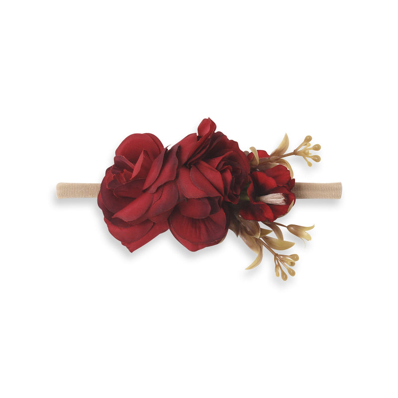 Tesa Babe Baby Accessories Headband / One Size / Red Baby Headband Faux Flowers