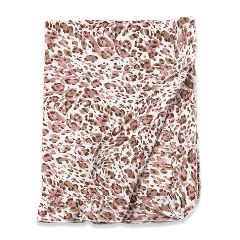 Tesa Babe Baby Blankets Blanket / 1S Pink Leopard Bamboo Stroller Blanket