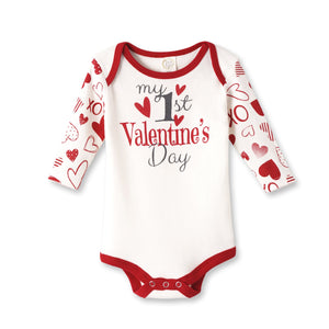 Tesa Babe Baby Bodysuits Bodysuit / 0-3M My 1st Valentine's Day Bodysuit