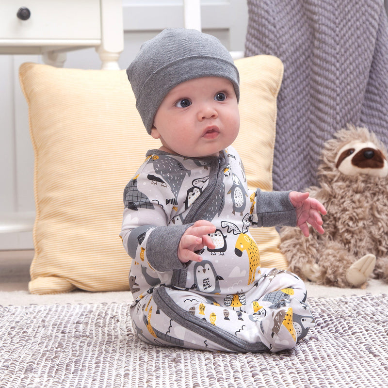Tesa Babe Baby Boy Clothes Arctic Animals Zipper Romper