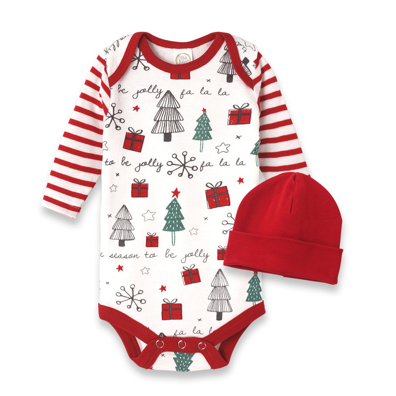 Tesa Babe Baby Boy Clothes Bodysuit Set / 0-3M Christmas Bodysuit & Hat Set
