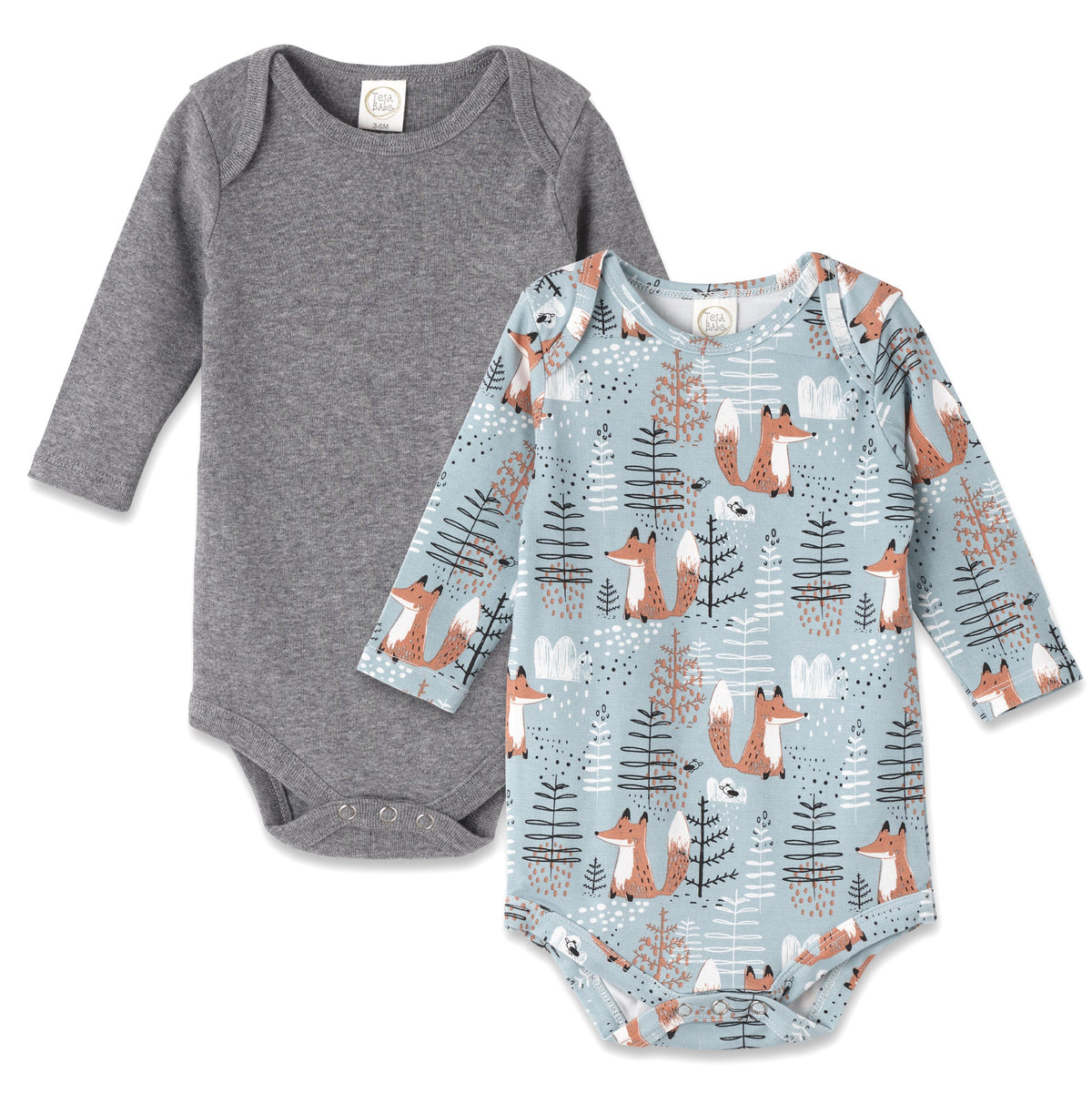 Tesa Babe Baby Boy Clothes Set / NB Foxy Forest  Set Of 2 Bodysuits