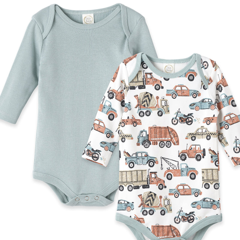 Tesa Babe Baby Boy Clothes Let's Ride Set Of 2 Bodysuits