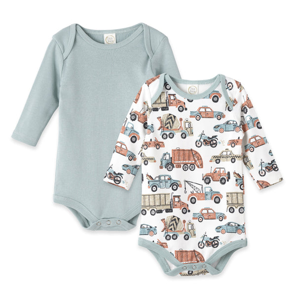 Tesa Babe Baby Boy Clothes Set / NB Let's Ride Set Of 2 Bodysuits