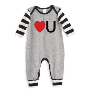 Tesa Babe Baby Boy Clothes Romper / NB Love You Cotton Valentine Romper