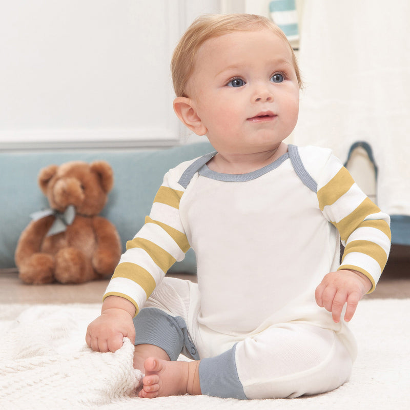 Tesa Babe Baby Boy Gift Sets Set of 3 Stripe Sleeve Newborn Rompers - xxx