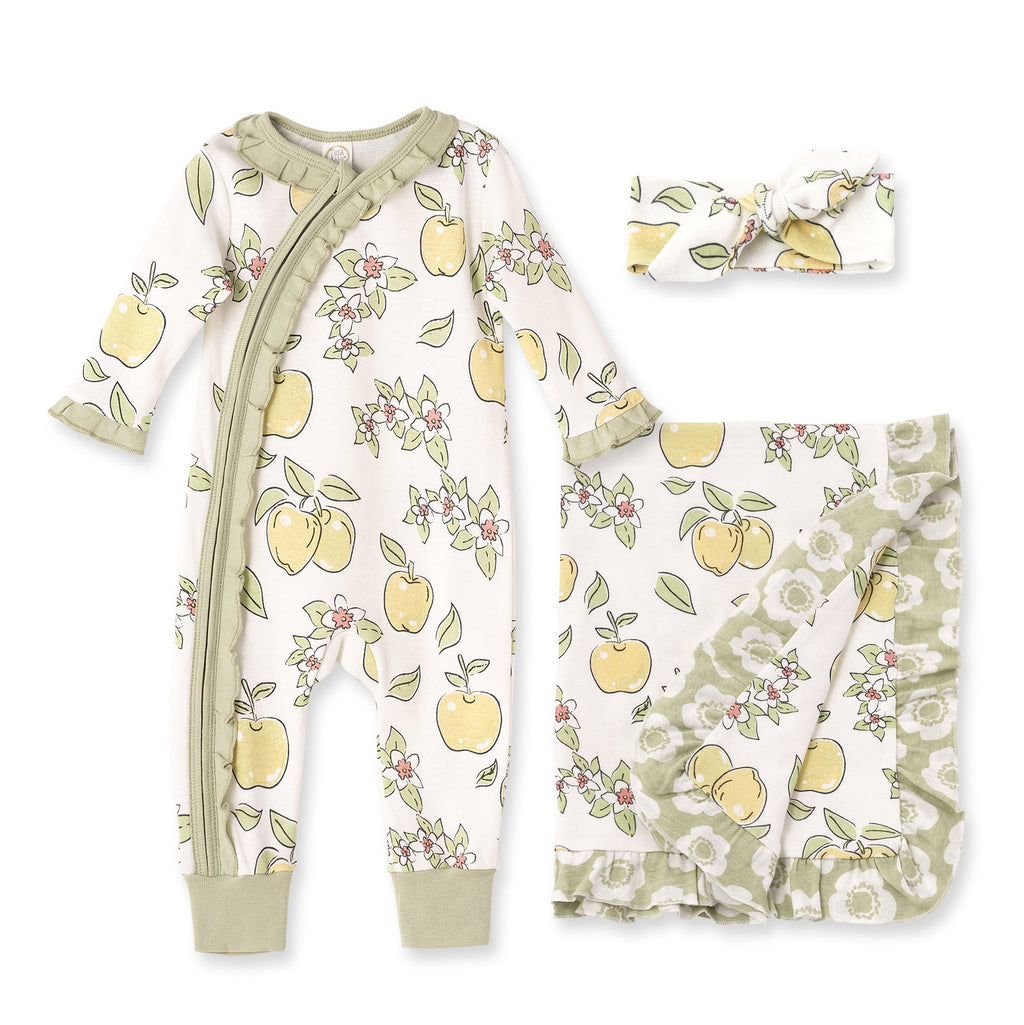 Tesa Babe Baby Gift Sets Gift Set / NB 3-Pc Apple Blossoms Gift Set