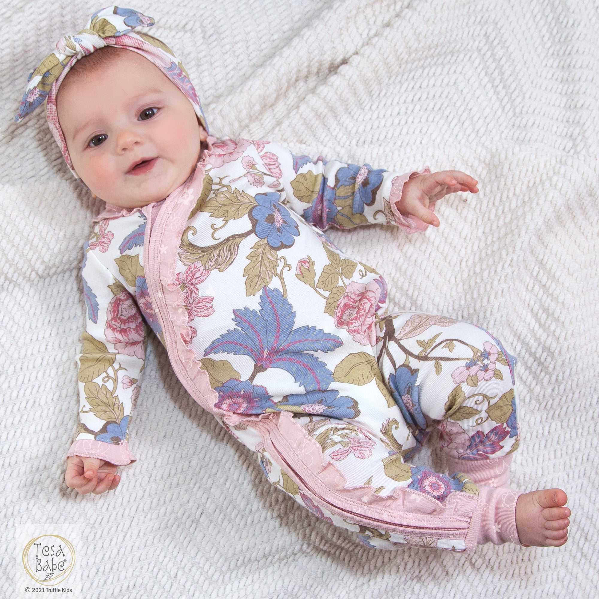 Baby Girl Floral Tapestry Romper