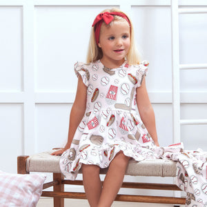 Tesa Babe Baby Girl Clothes Baseball Twirl Dress