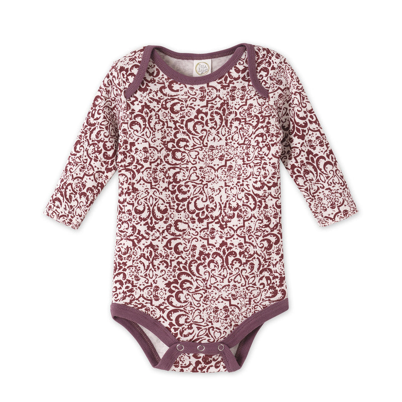 Tesa Babe Baby Girl Clothes Bodysuit / 0-3M Burgundy Damask Baby Girl's Bodysuit