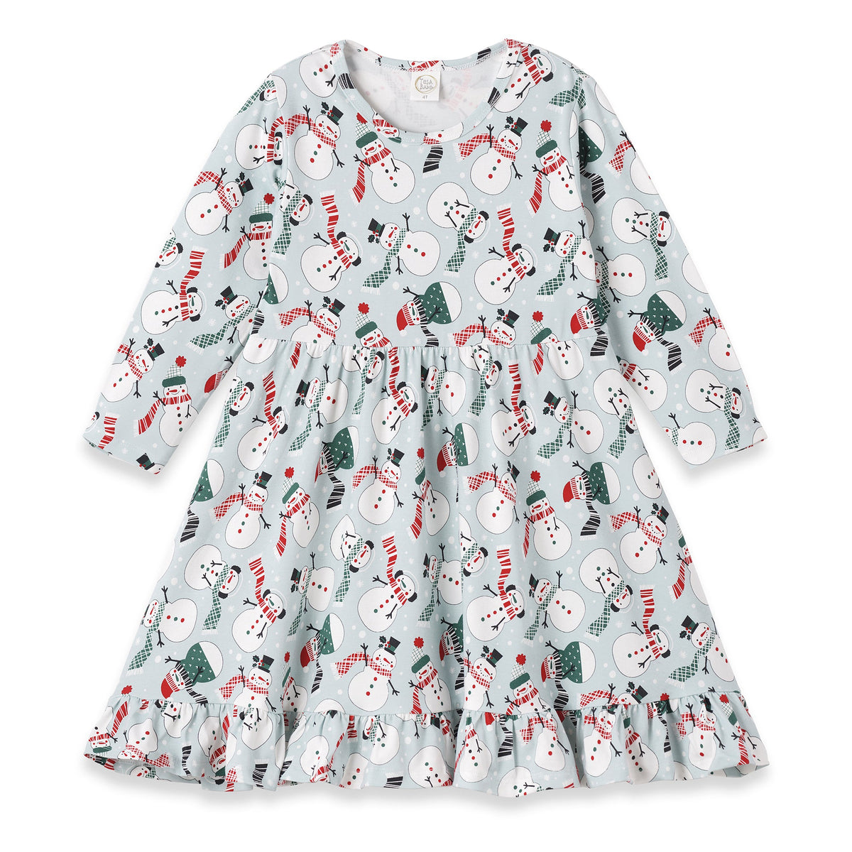 Tesa Babe Baby Girl Clothes Dress / 6-9M Frosty Bamboo Twirl Dress