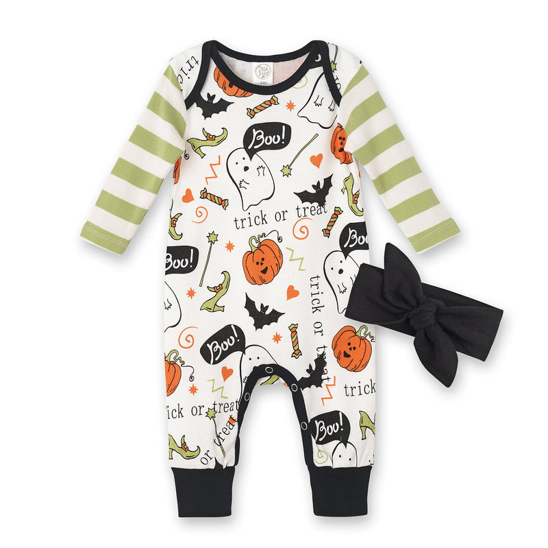 Tesa Babe Baby Girl Clothes Romper / NB Halloween Romper & Headband Set