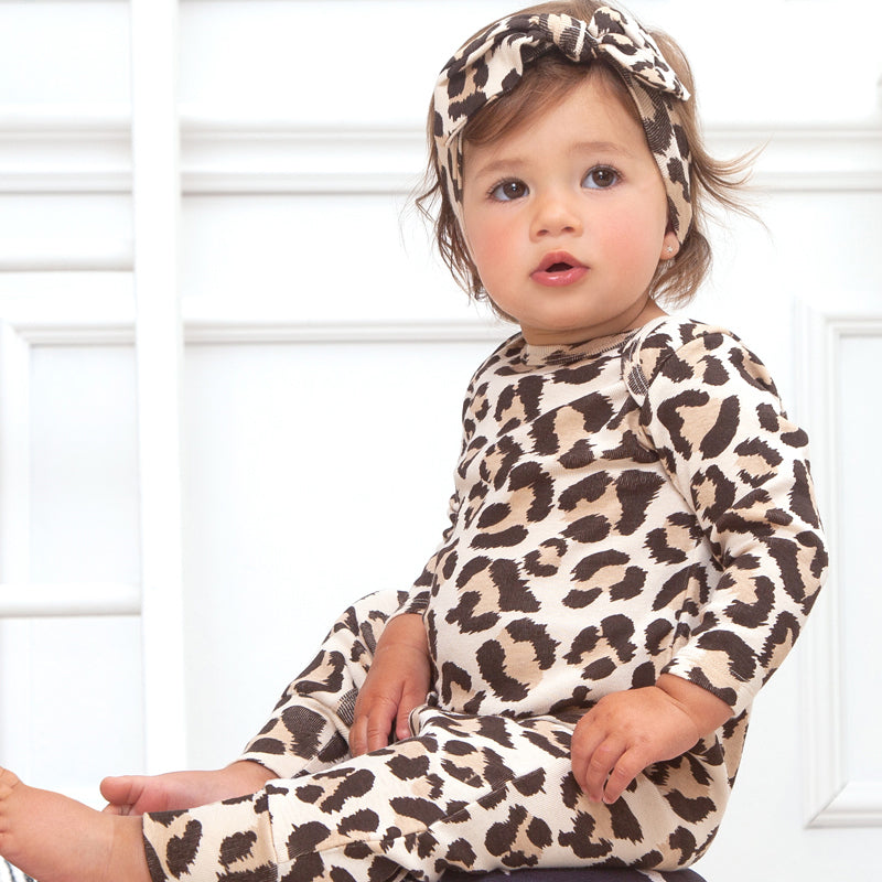 Tesa Babe Baby Girl Clothes Leopard Romper