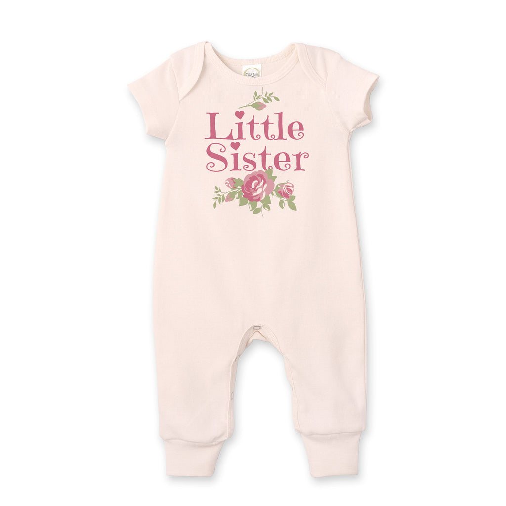 Tesa Babe Baby Girl Clothes Romper / 0-3M Litle Sister Short Sleeve Romper
