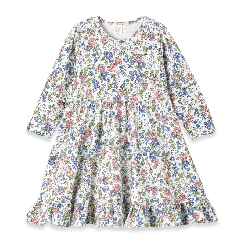 Tesa Babe Baby Girl Clothes Dress / 6-9M Meadow Fields Bamboo Twirl Dress