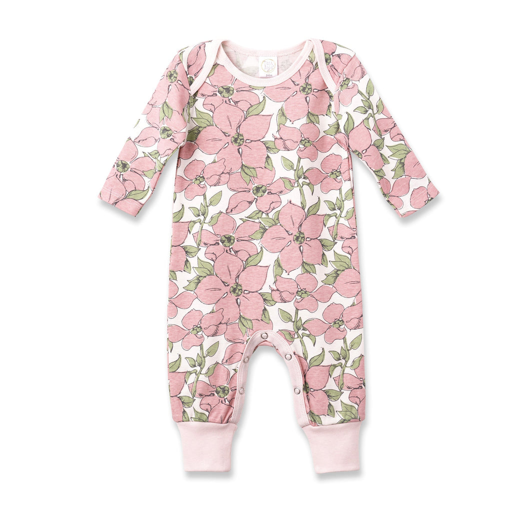 Tesa Babe Baby Girl Clothes Romper / NB Pink Floral Cotton Romper