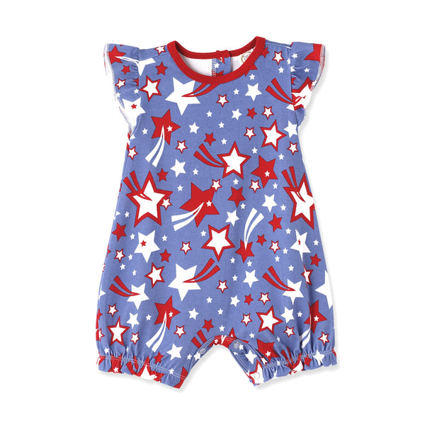 Tesa Babe Baby Girl Clothes 0-3M / Romper Star Spangled Bubble Romper