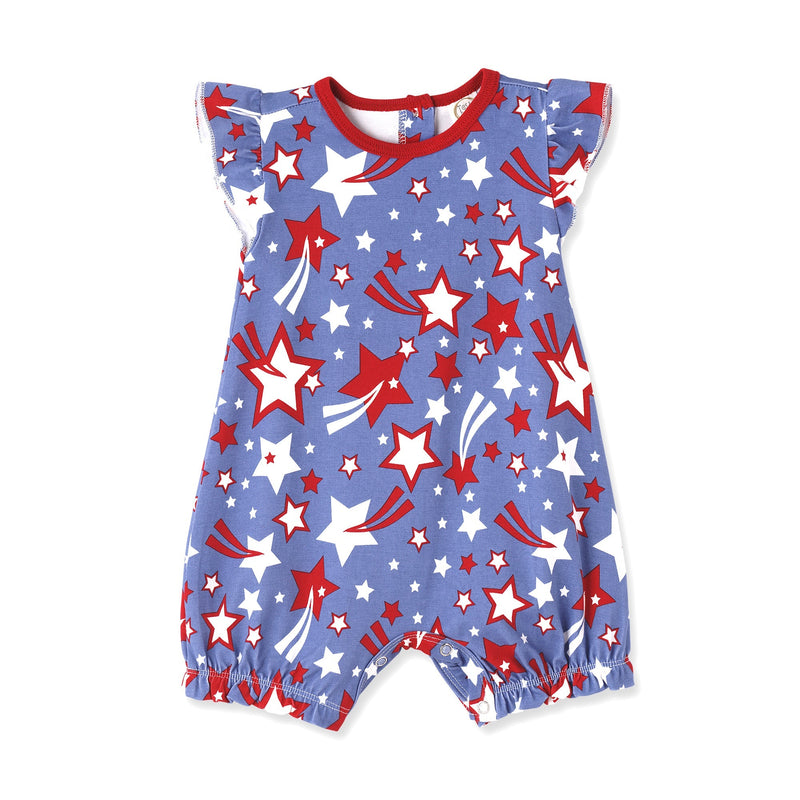 Tesa Babe Baby Girl Clothes 0-3M / Romper Star Spangled Bubble Romper