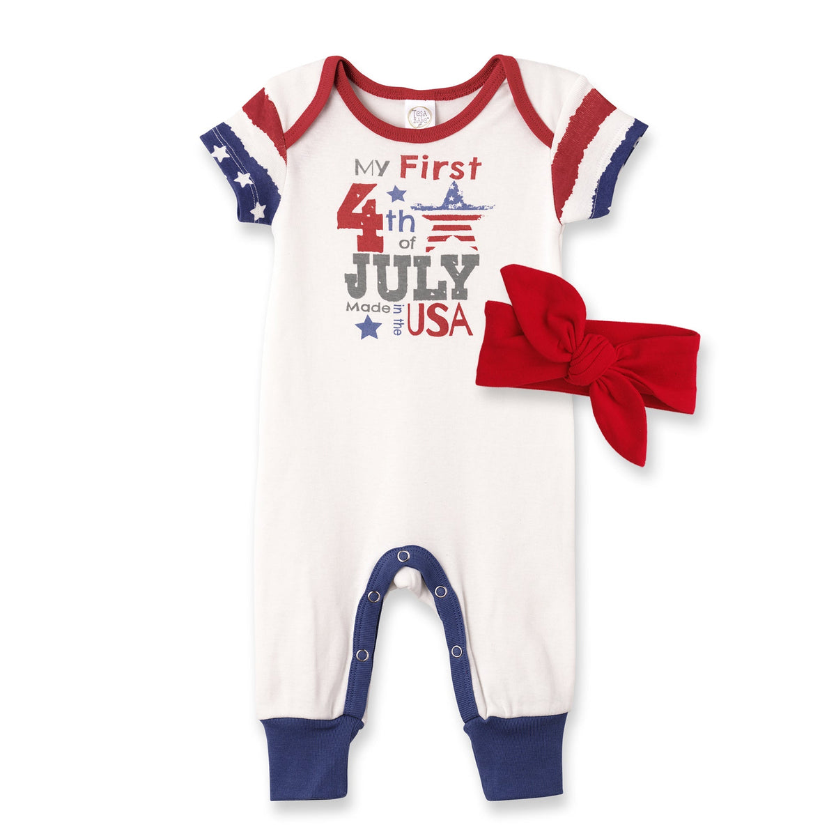 Tesa Babe Baby Girl Clothes Stars Stripes Bubble Romper (Copy)