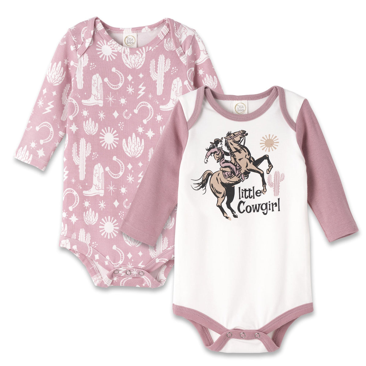 Tesa Babe baby girl clothes Bodysuit Set / NB Wild West/Pink Little Cowgirl Set Of Bodysuits